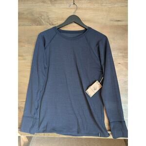 Duckworth Tee Shirt Womens Large Midnight Navy Comet Long Sleeve Crew Neck NWT